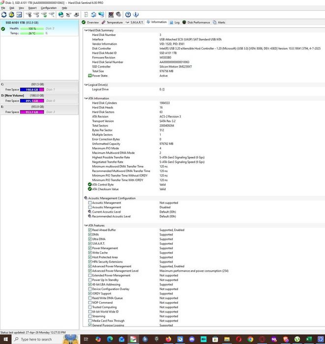 Solid State Drive (SSD) Pro Gaming 1TB, SATA III 6Gb/s, 2.5",SATA3, A101