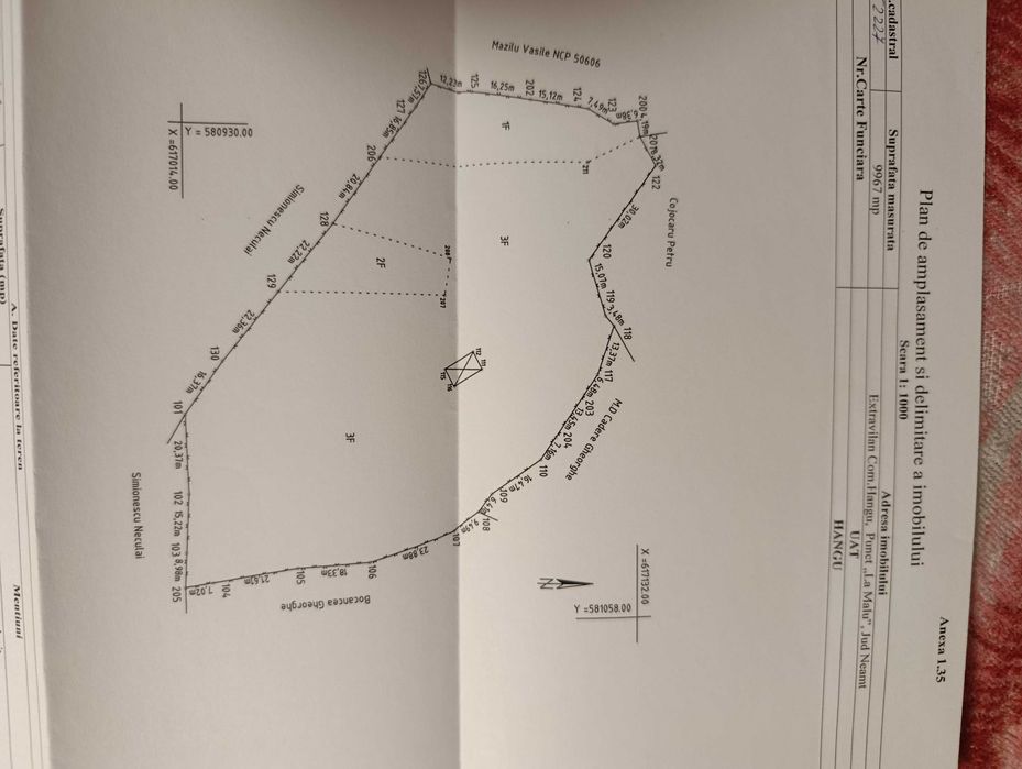 Vând teren 9000 mp teren Grozăvești com Hanguu