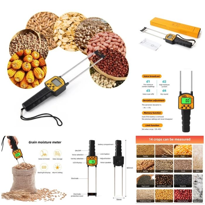 Don, Urug‘, Yemish va quruq materiallarda namlikni aniqlash qurilmalar