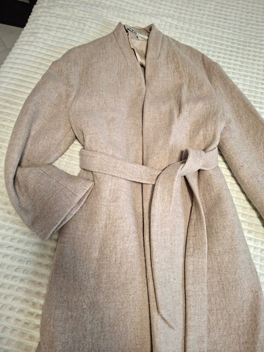 Palton Zara cu lana multa 79%