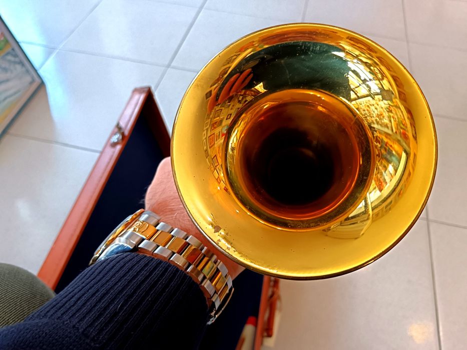 Тромпет Zelmer със сурдина и мундщук