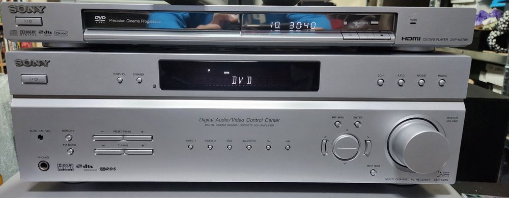 Receiver Sony cu DVD Sony și telecomandă