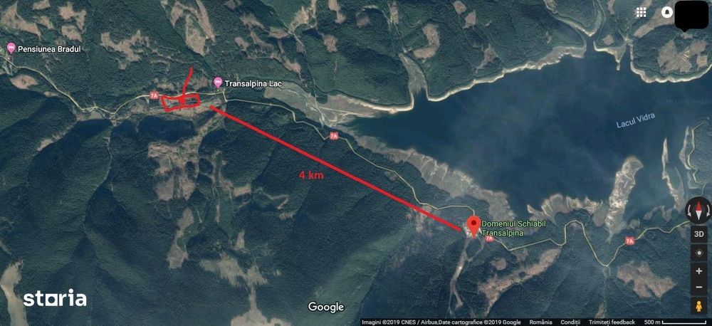 1140mp Obarsia Lotrului Transalplina 3km partia ski, TOATE UTILITATILE