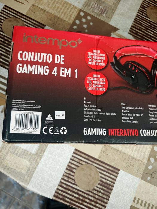 Intempo-Нов Комплект геймърска мишка, клавиатура, слушалки и пад