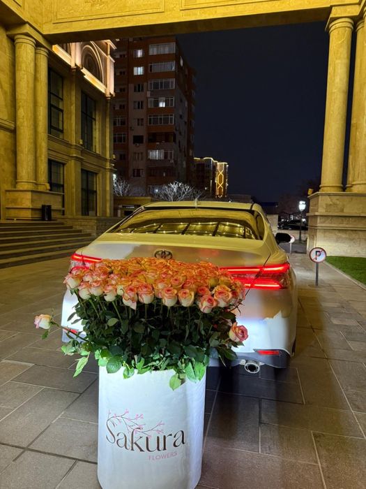 Цветы букет 131 штук розовый