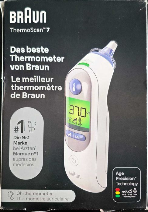 Braun ThermoScan 7IRT 6520 Termometru auricular infraroșu AgePrecision