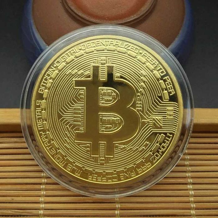 Moneda Bitcoin de Colectie & Suvenir - Criptomoneda Aurie