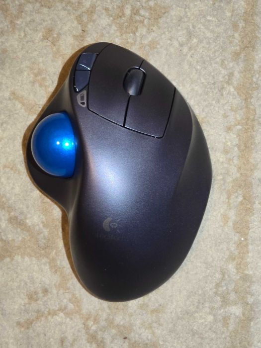 Mouse Logitech M570, Trackball Wireless, USB, Negru