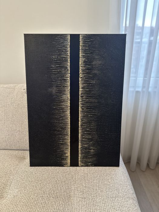 Картини в черно и златно с релефна паста