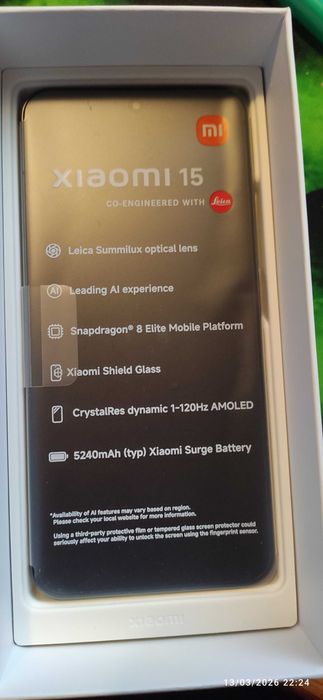 Xiaomi 15 12GB RAM 512GB 5G Черен