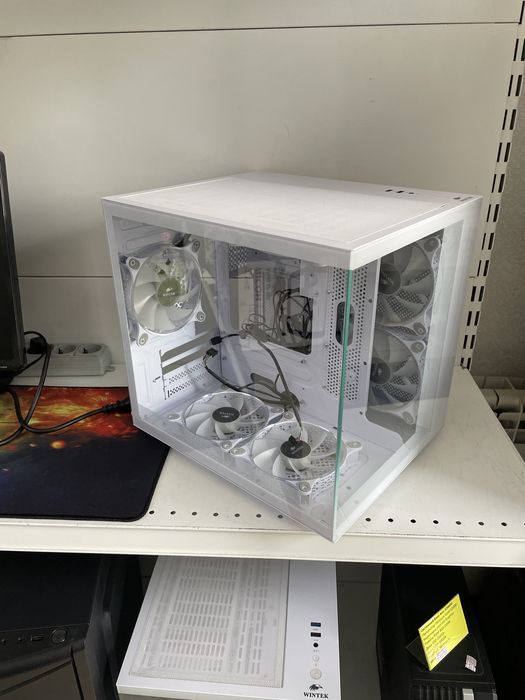 корпус 7 кулеров, боковое стекло