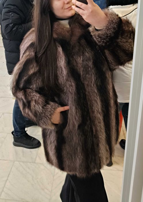 Blană naturală de nurcă „Kara” – stare impecabilă, mărime M-L