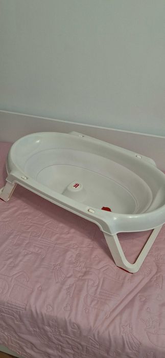 Сгъваема вана за къпане на бебе. Онда, Ok baby. Бяла. Използвана.