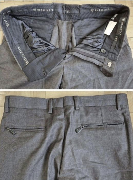 Pantalonii costum Blazin Fashion, Barbati, Lână Super 100' S - M