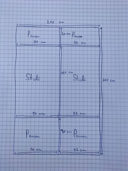 Vând structura/rama/perete/geam tâmplărie PVC