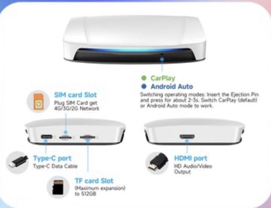 Carlinkit CarPlay Ai Box LED s Android 13 8+128GB pro APPLECARPLAY