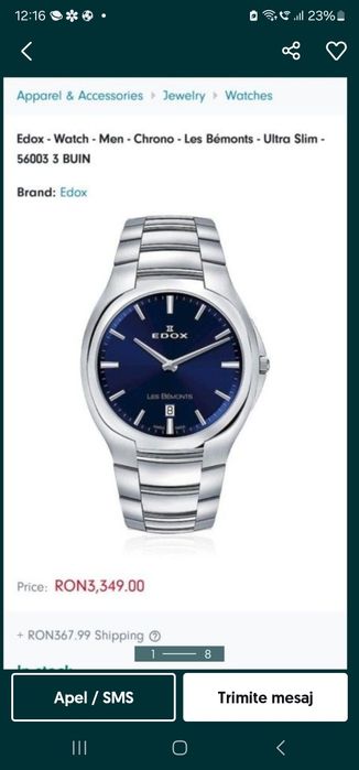 Ceas original EDOX