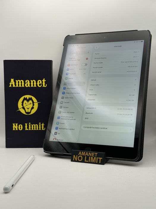iPad Gen9 2021 64GB Gray Stylus Alb si Husa de protectie Cadou , AMANET NO LIMIT.
