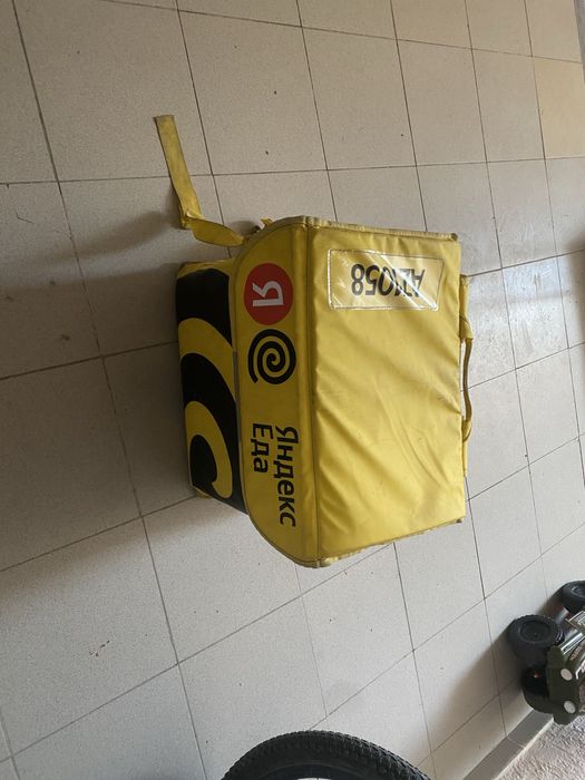 Электровелосипед Ортега с Яндекс термосумкой