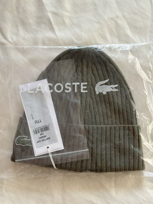 Вязанная шапка Lacoste оригинал, запакованный
