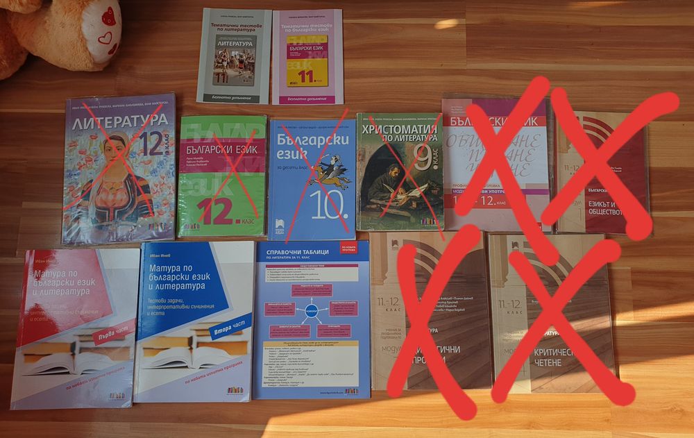 Учебници 9,10,11,12 клас по новата програма