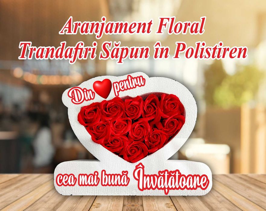 Aranjament Floral - Trandafiri Săpun în Polistiren