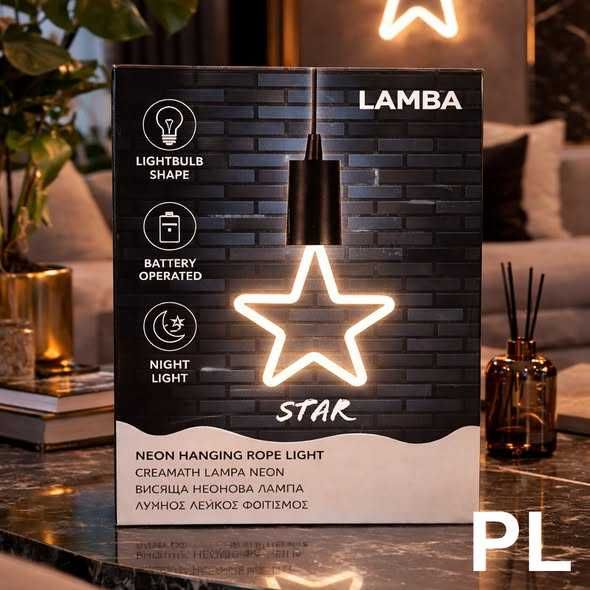 Неонова LED лампа звезда