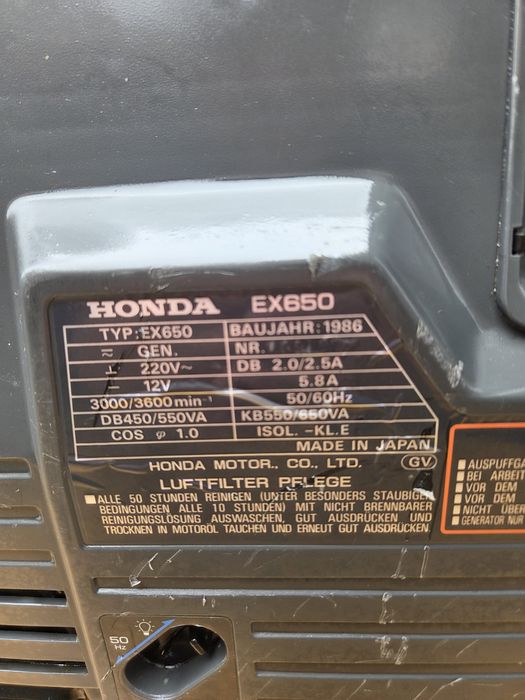 HONDA  EX 650 генератор