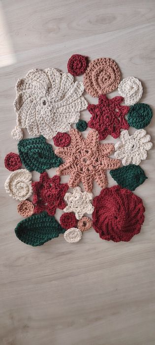 Коврик вязаный ажурный хлопок