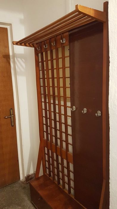 OFERTĂ | Cuier Hol Lemn Masiv Fag cu Pantofar
