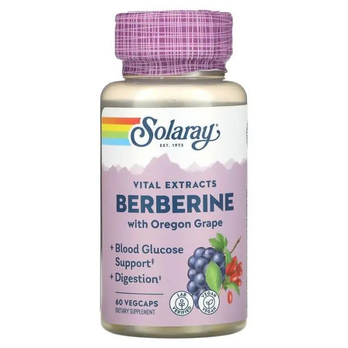 Берберин с виноградом 60 капсул Solaray, Berberine with Oregon Grape