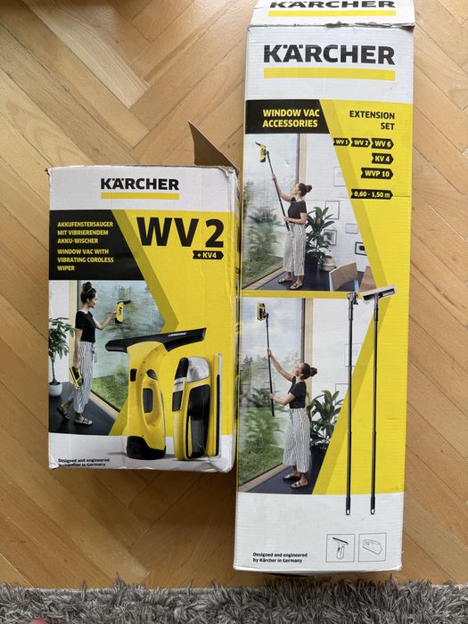 Уред за почистване на прозорци Karcher WV 2  + KV 4 Premium, плюс удължител Karcher KV