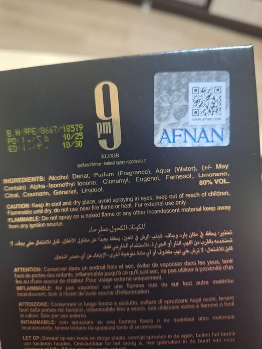 Parfum Afnan 9pm Elixir