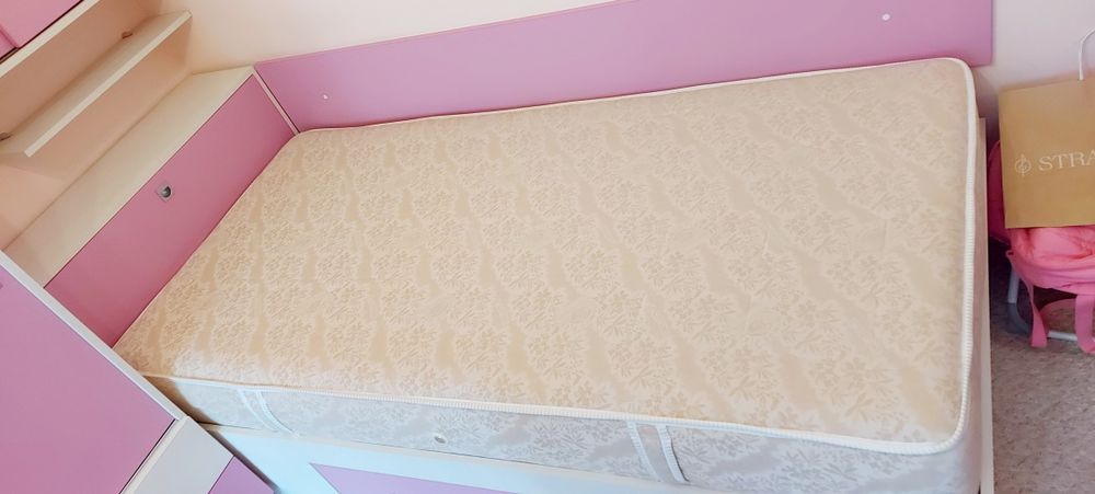 Pat de o persoana 2x1 cu Saltea Domus flex,somiera,cutie depozitare