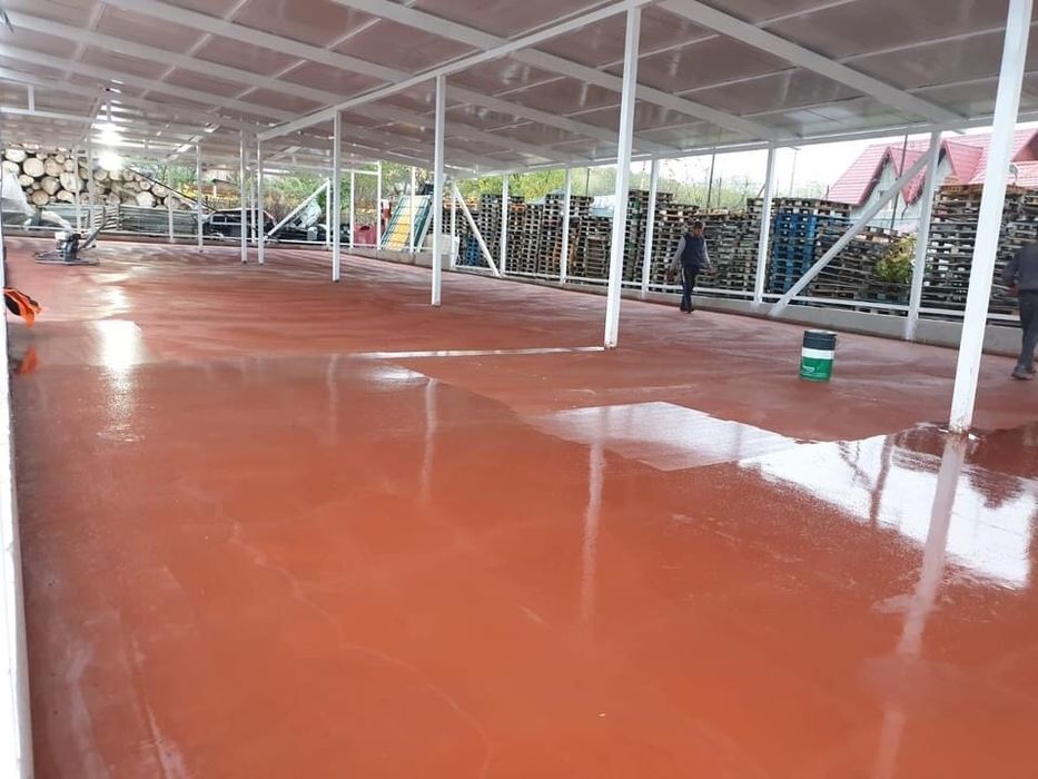 Sapa mecanizata și beton elicopterizat  cu quartz