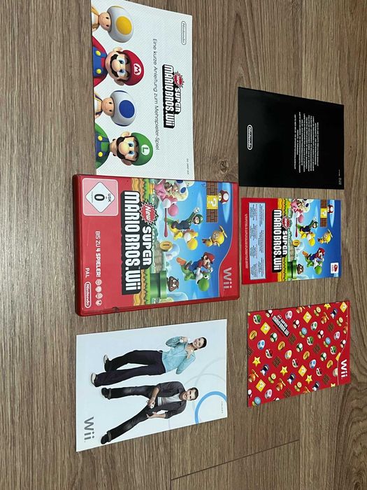 Joc copii New super mario bros WII la carcasa, colectie, Nintendo wii