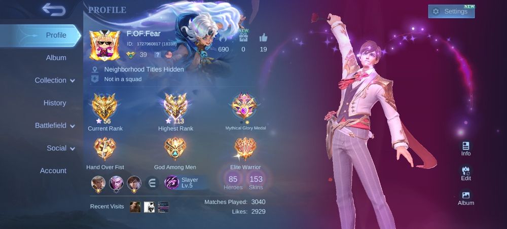 Mobile legends 50звезд, высший 113