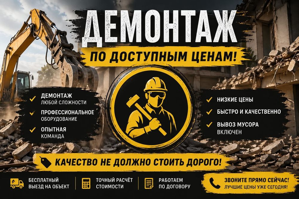 Демонтаж. Демонтаж астана . Снос. демонтажные работы