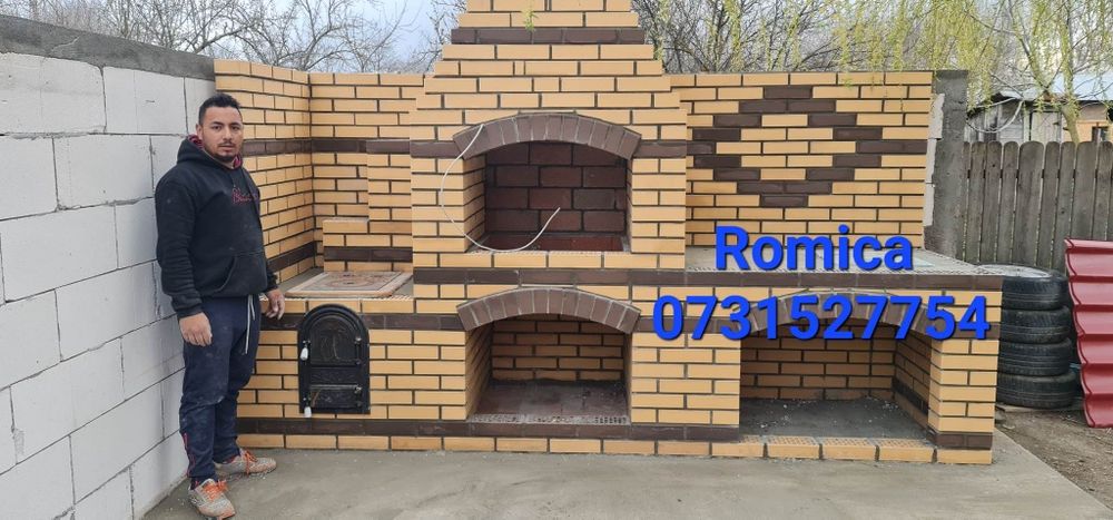 Grătare rustice din cărămidă aparentă