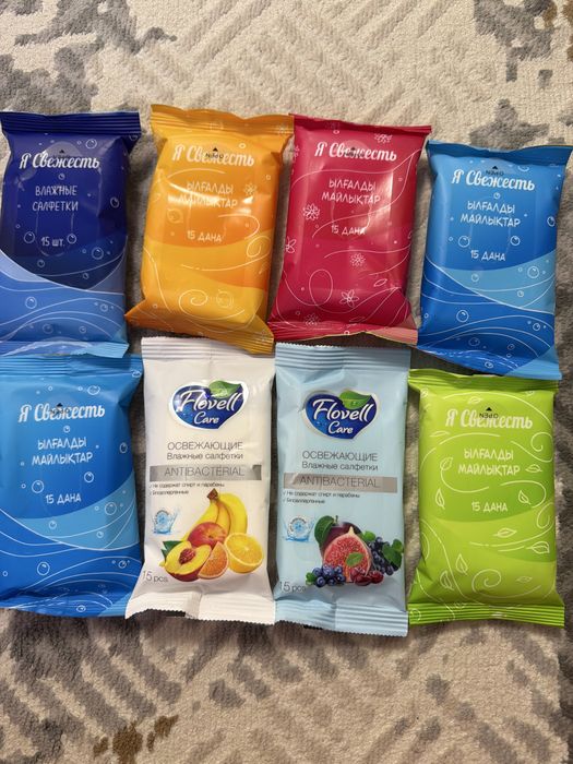 Влажные салфетки по 70тенге
