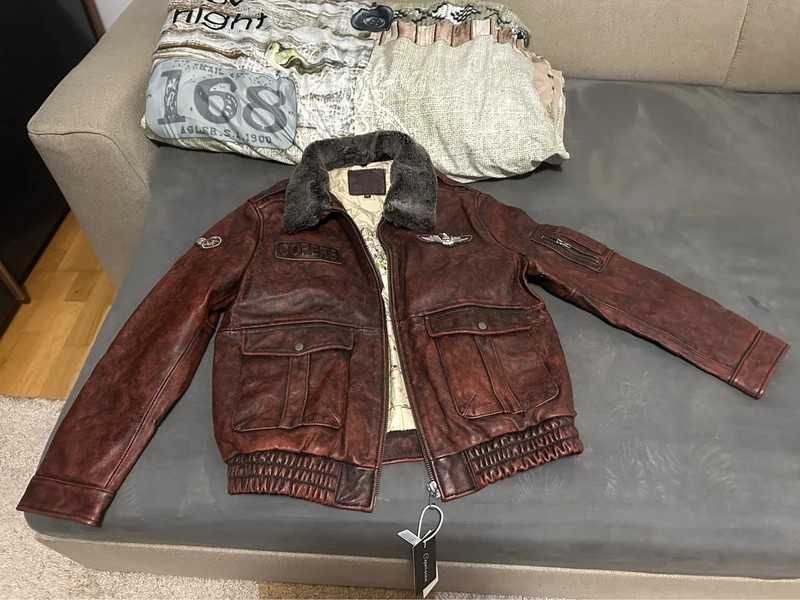 Geaca barbateasca din piele