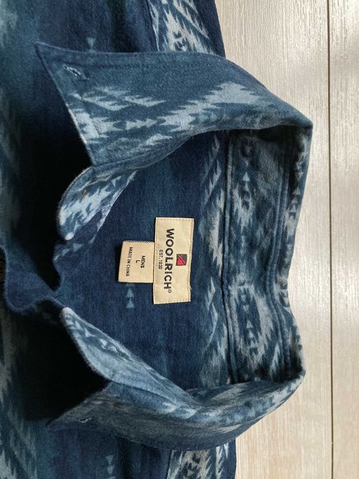 Woolrich Deep Navy SW Ombre мъжка дебела риза размер L