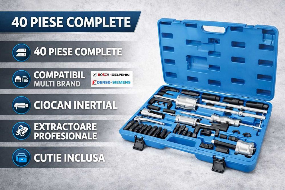 Trusa extractoare injectoare 40 piese profesionala auto