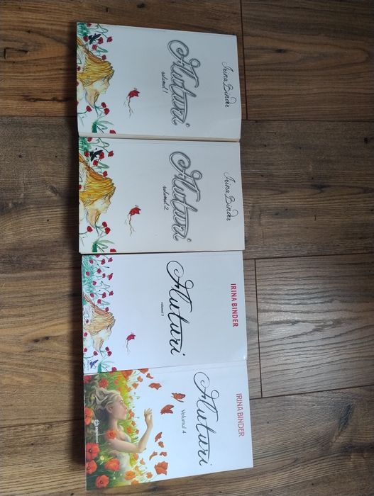 Patru volume de cărți Fluturi, autor Irina Binder.