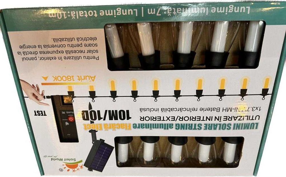Ghirlanda Solara Soleil Flacara Efect, 10M 10becuri, nou!