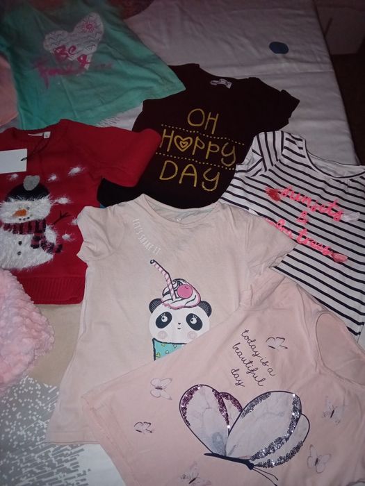 Голям лот дрехи за момиче, нови, размер 110-122