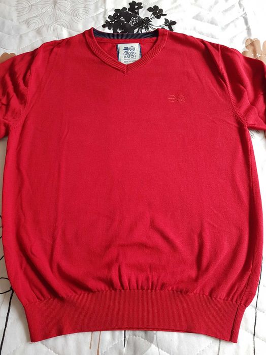 Pulover NOU rosu Cross Hatch XL