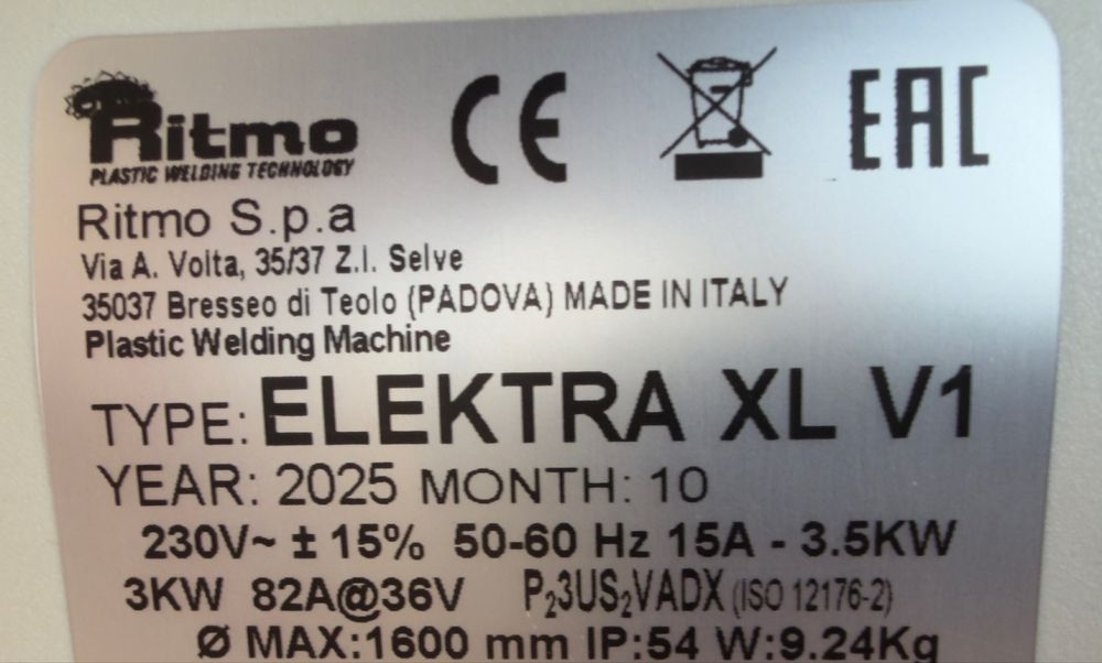 Aparat de sudura prin electrofuziune Ritmo Elektea XL / 1600 mm / NOU