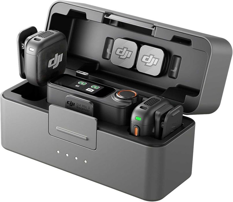 DJI MIC 3 Безжичен Микрофон (2 Transmitters + 1 Receiver + Charging Cradle)
