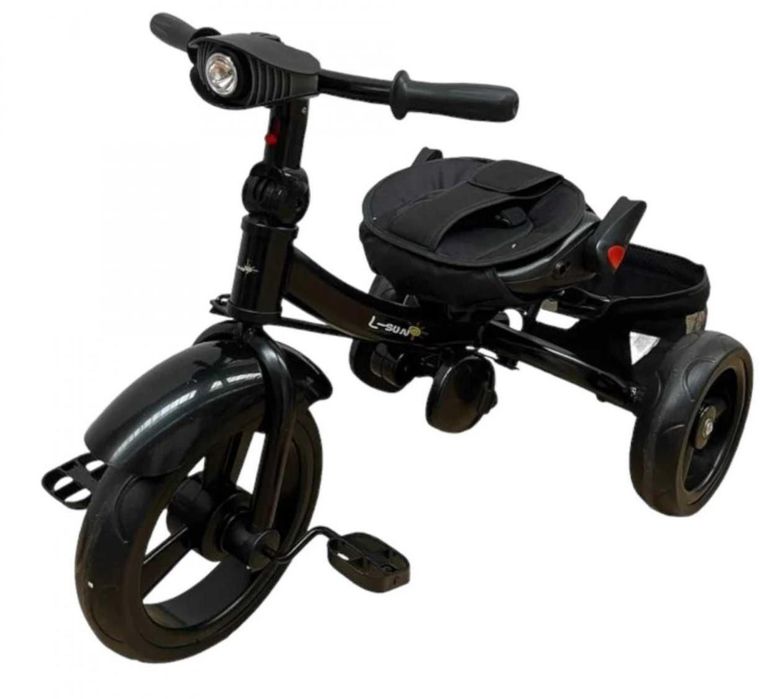 Tricicleta copii Cu pozitie de somn Muzica / lumini 8 luni-4 ani NEGRU